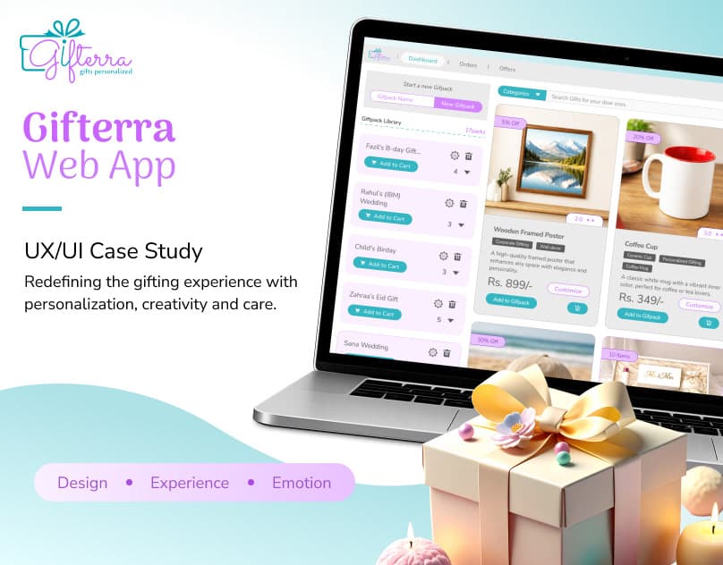 A typographic system and creative assets for a gifting app